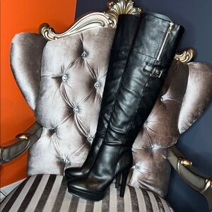 👑 VINTAGE BCBGMAXAZRIA Archive Edition Leather Over-The-Knee Boots 👑